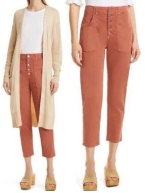 Veronica Beard Arya Terra Cotta High-Rise Jeans size 27
